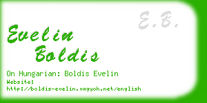 evelin boldis business card